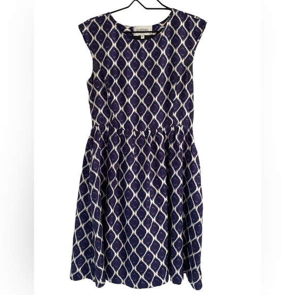 Elizabeth McKay Dresses & Skirts - Elizabeth McKay New York Silk Fit and Flare Ikat Pattern Dress - size 6